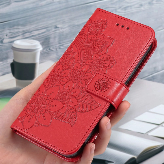 Klopové pouzdro pro Samsung Galaxy A54 5G, Mandala Flower, červené