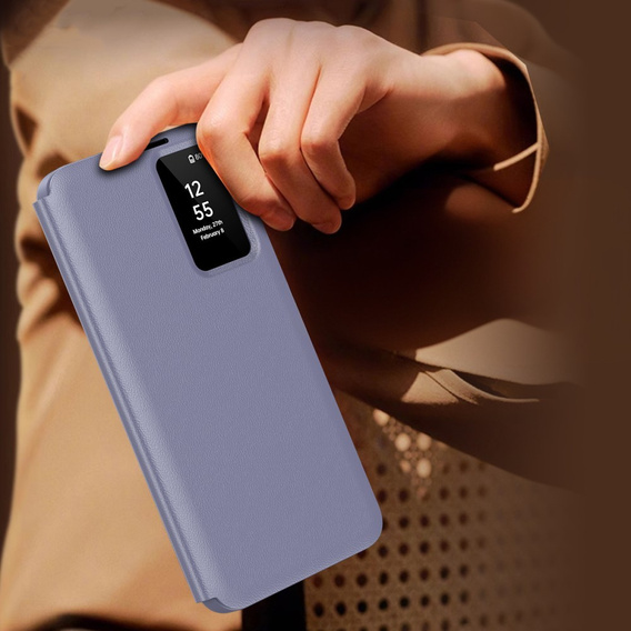 Flipové pouzdro pro Samsung Galaxy A55 5G, Smart View Wallet, fialové