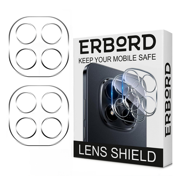 2x tvrzené sklo ERBORD pro fotoaparát Xiaomi Redmi Note 15 Pro 4G