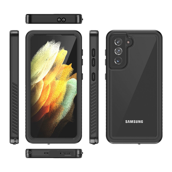 Vodotěsné pouzdro IP68 pro Samsung Galaxy S21 5G, černé