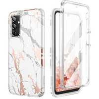 Pouzdro pro Samsung Galaxy A14 4G/5G, Suritch Full Body Marble, bílé