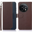 Klopové pouzdro pro OnePlus 11 5G, KHAZNEH RFID, Dual Color, hnědé