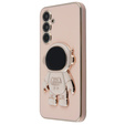 Pouzdro pro Samsung Galaxy A54 5G, Astronaut, růžové rose gold