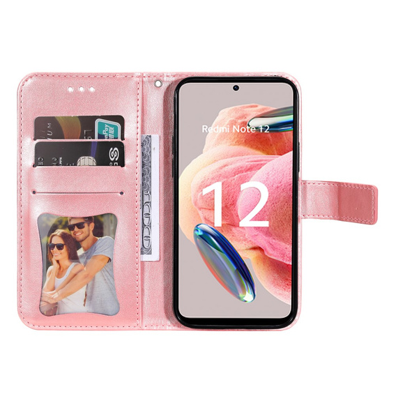 Klopové pouzdro pro Xiaomi Redmi Note 12 4G, Mandala Flower, růžové