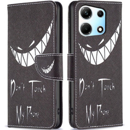Klopové pouzdro pro Infinix Zero 30 5G, Wallet, Don't Touch My Phone, černé