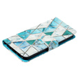 Klopové pouzdro pro Xiaomi Redmi 13C / Poco C65, Wallet, Marble zelené