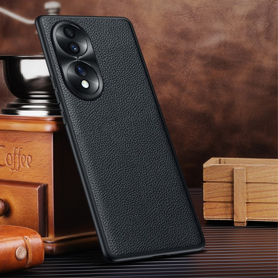 Kožené pouzdro pro Honor 70 5G, leather hybrid, černé