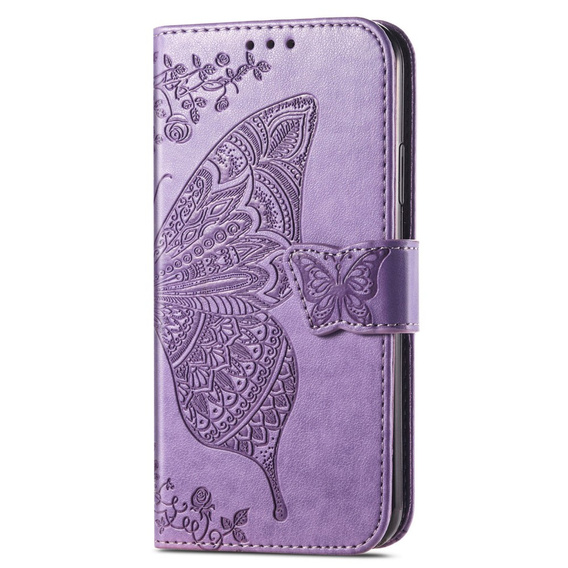Klopové pouzdro pro Motorola Moto G73 5G, Butterfly, fialové