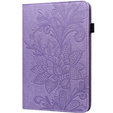Pouzdro s klopou pro Samsung Galaxy Tab A8 10.5 SM-X200 SM-X205, flower, fialové