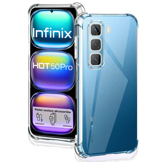 Pouzdro pro Infinix Hot 50 Pro 4G, Dropproof, průhledné