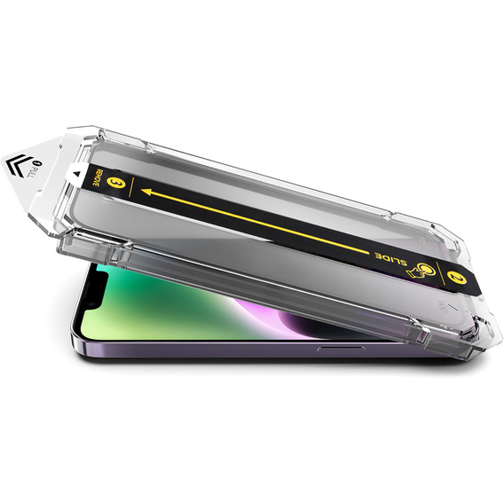 2x tvrzené sklo pro iPhone 16e / 14 / 13 / 13 Pro, ERBORD Easy App Full Screen Protector