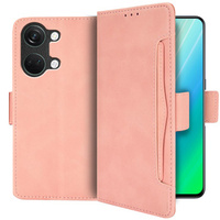 Klopové pouzdro pro OnePlus Nord 3 5G, Card Slot, růžové