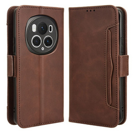 Klopové pouzdro pro Honor Magic 6 Pro 5G, Card Slot, hnědé