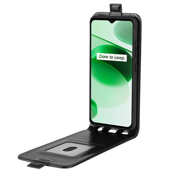 Klopové pouzdro pro Realme C35, Flip, černé