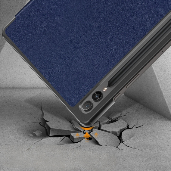 Pouzdro pro Samsung Galaxy Tab S9 FE+ Plus, Smartcase s prostorem pro stylus, námořnicky modré