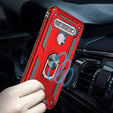 Pancéřové pouzdro pro LG K61, Nox Case Ring, červené
