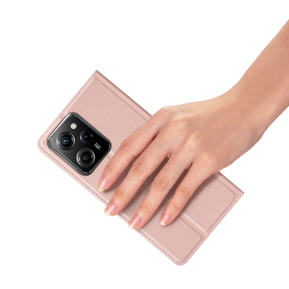 Pouzdro Dux Ducis pro Xiaomi Poco X5 Pro 5G, Skinpro, růžové rose gold