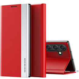 Klopové pouzdro pro Samsung Galaxy M34, Side Magnetic, červené