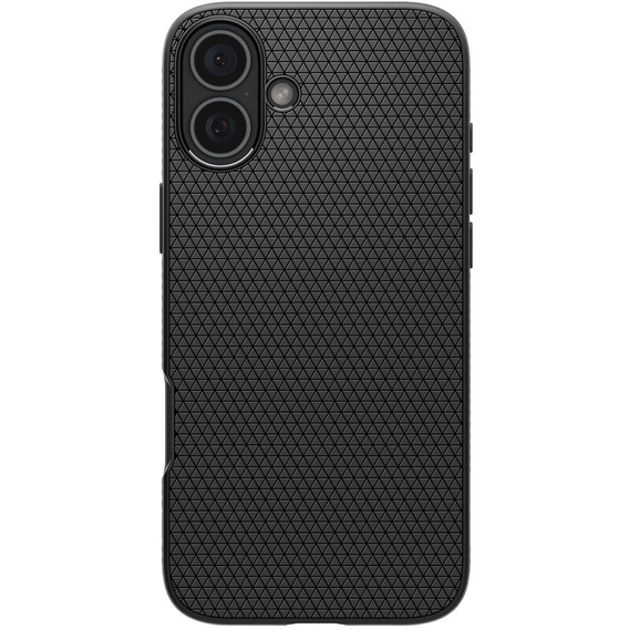 Pouzdro Spigen pro iPhone 16 Plus, Liquid Air, černé + 9H tvrzené sklo