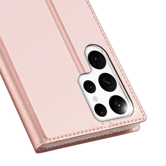 Pouzdro Dux Ducis pro Samsung Galaxy S23 Ultra, Skinpro, růžové rose gold