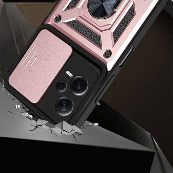 Pouzdro pro Xiaomi Redmi Note 12 Pro+ 5G, CamShield Slide, růžové rose gold