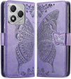 Klopové pouzdro pro Honor 400 Lite, Butterfly, fialové