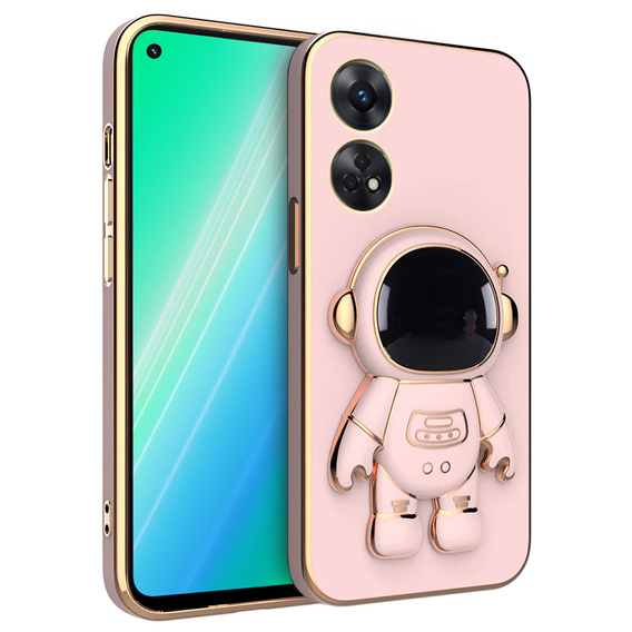 Pouzdro pro Oppo Reno8 T, Astronaut, růžové