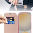 Klopové pouzdro pro Samsung Galaxy S24 FE, RFID Wallet MagSafe CamShield, růžové