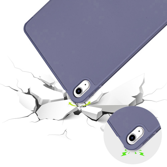 Pouzdro pro iPad 10.9 2022 10 Gen, Smart Pencil, se slotem na stylus, fialové