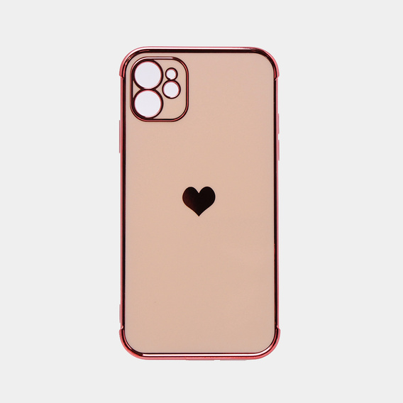 Pouzdro pro Apple iPhone 11, Electro heart, růžové rose gold