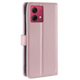 Klopové pouzdro pro Motorola Moto G84 5G, Wallet Zipper Pocket, růžové