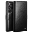 Flipové pouzdro pro Samsung Galaxy S25 Ultra, QIALINO Leather Wallet, černé