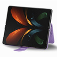 Klopové pouzdro pro Samsung Galaxy Z Fold 4 5G, Butterfly, fialové