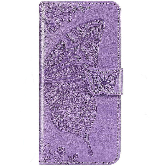 Klopové pouzdro pro Realme Note 50, Butterfly, fialové