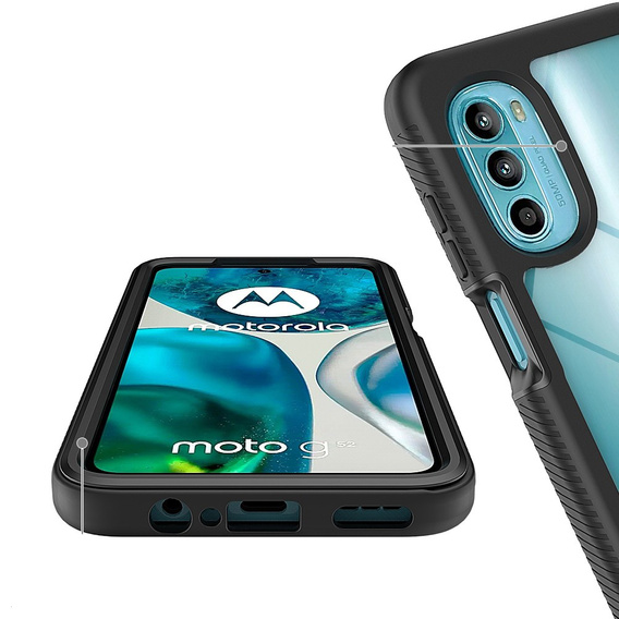 Pouzdro pro Motorola Moto G52 4G / G82 5G, Shockproof, s fólií, černé