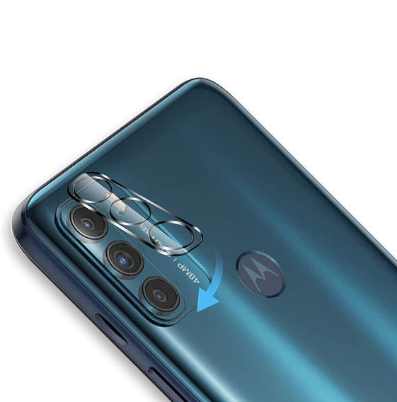 Tvrzené sklo na fotoaparát pro Motorola Moto G50, modré