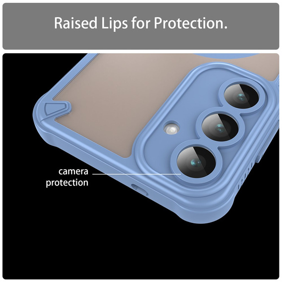 Pancéřové pouzdro pro Samsung Galaxy S25 FE, pro MagSafe, matně černé