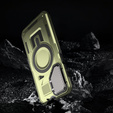 Pouzdro pro Samsung Galaxy A16, Military MagSafe with camera protection, zelené
