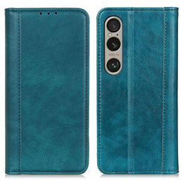 Flipové pouzdro pro Sony Xperia 1 VI, Split Leather, zelené