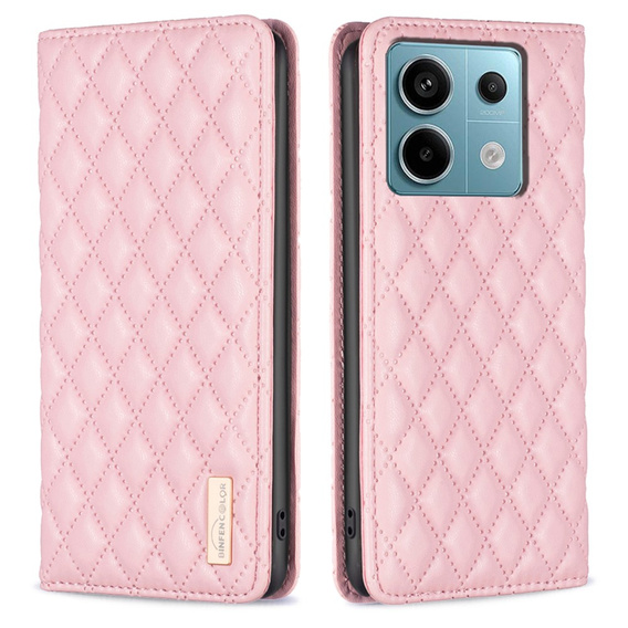 Klopové pouzdro pro Xiaomi Redmi Note 13 Pro 4G, Wallet, BINFEN COLOR, růžové