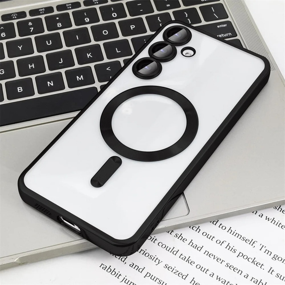 Pouzdro pro Samsung Galaxy A55 5G, Electro MagSafe, černé + sklo na displej