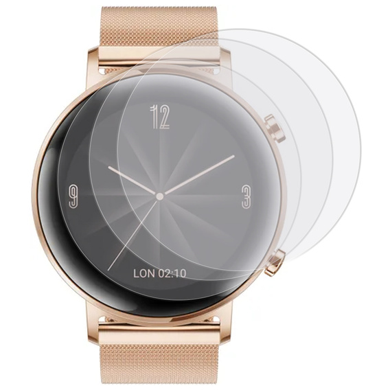 3x ERBORD Hydrogelová fólie pro Huawei Watch GT 2 42mm
