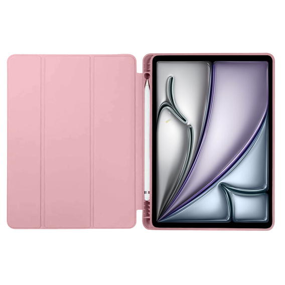 Pouzdro pro iPad Air 13" 2025/2024 (7/6 gen.), Smartcase Hybrid, se slotem na stylus, růžové