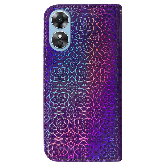 Klopové pouzdro pro Oppo A17, Wallet mandala, fialové