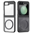 Pouzdro DuxDucis pro Samsung Galaxy Z Flip7 FE / Z Flip6, Aimo case, pro MagSafe, transparentní / černé