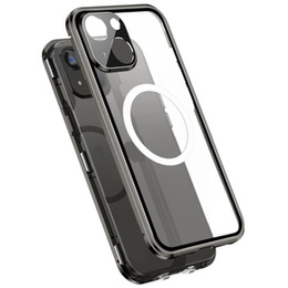 Magnetické pouzdro Dual Glass MagSafe pro iPhone 13 Pro Max, černé