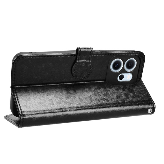 Klopové pouzdro pro Oppo Reno 14F, Wallet Rhombus, černé