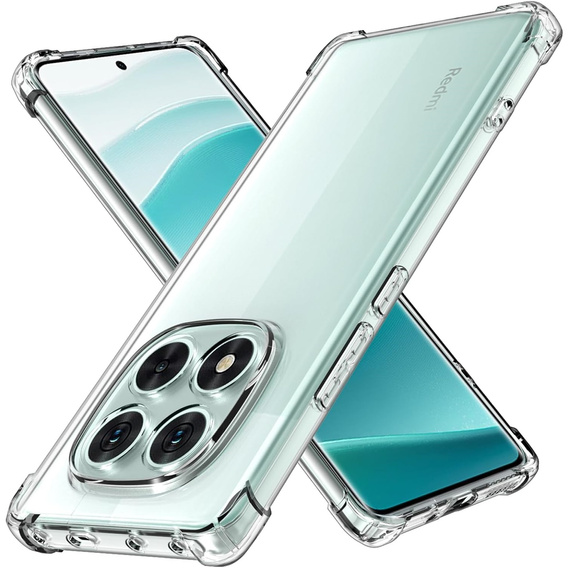 Pouzdro pro Xiaomi Redmi Note 14 Pro 5G /  Poco X7 5G, Erbord Dropproof, průhledné + sklo