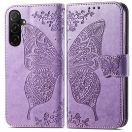 Klopové pouzdro pro Samsung Galaxy A26, Butterfly, fialové