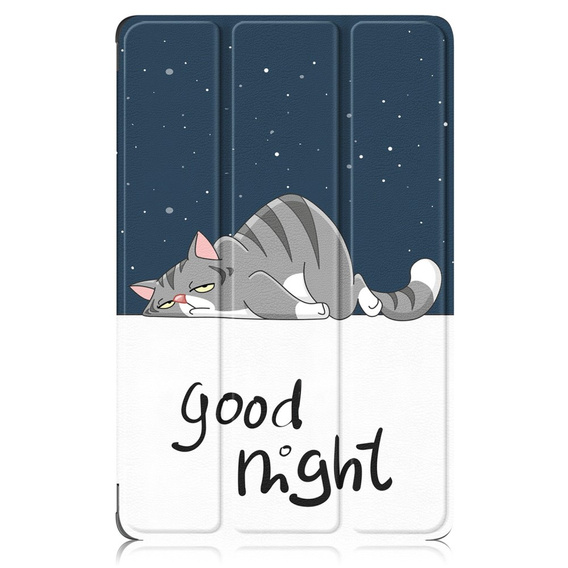 Pouzdro pro Lenovo Tab P11 Pro Gen 2 TB132FU TB132XU 11.2", s klopou, sleeping cat